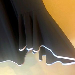 Coco Bianco black with white trim bell sleeve blouse Size M